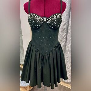 Elegant Black Studded Dress